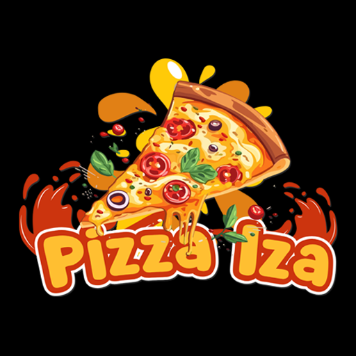 Logo Pizza Iza Square Black