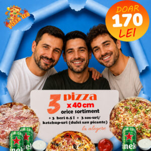 Oferte Pizza Iza oferte 3x40 cm+3suc+3sos 170 lei