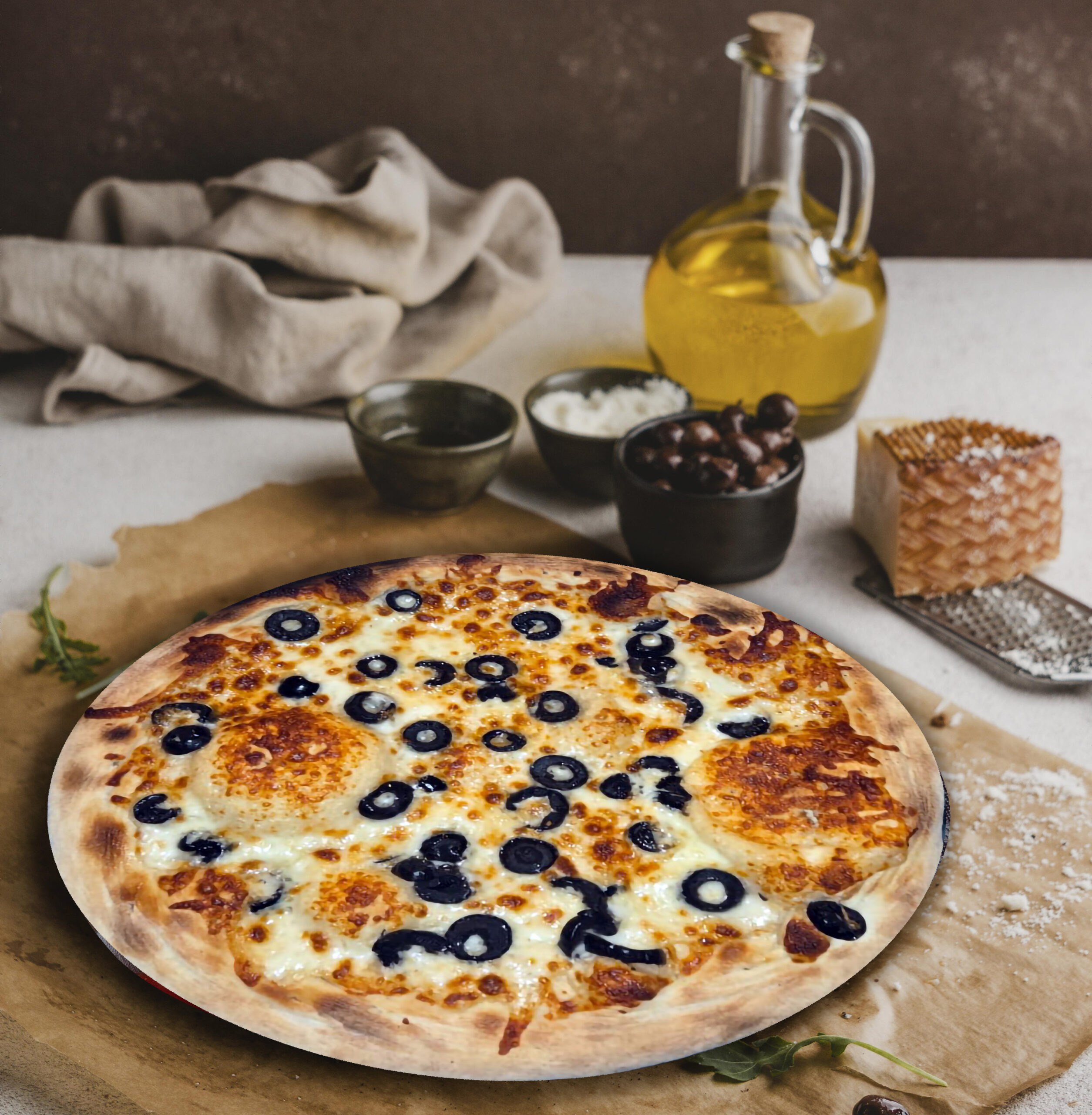 focaccia cu mozzrela si masline