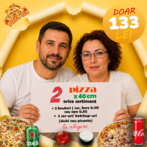 Oferte Pizza Iza oferte 2x40 cm+2suc+2sos 133 lei